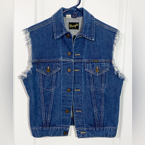 Wrangler Other - 70s Wrangler Denim Vest USA MADE Vintage Men’s 36 XS / S